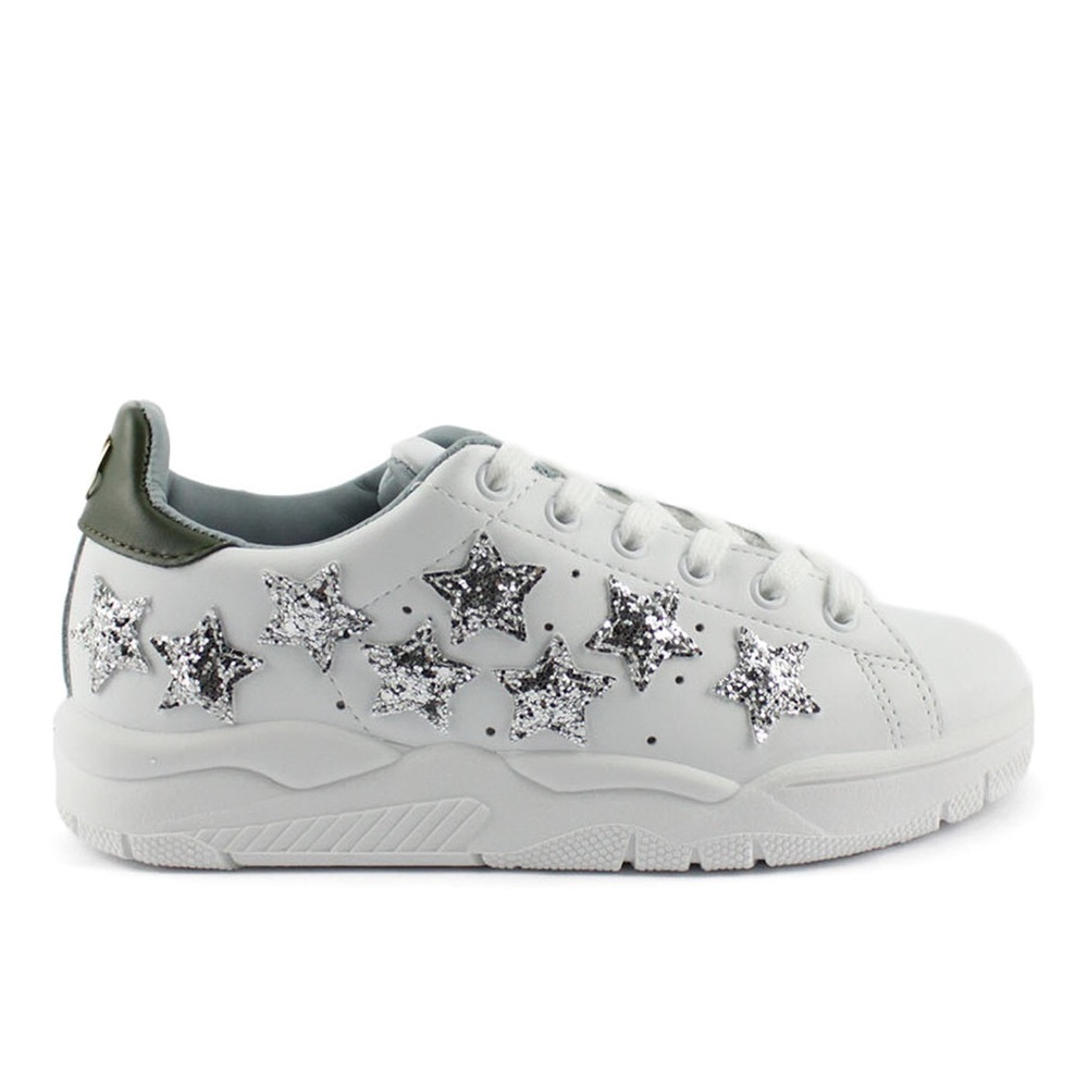 Chiara Ferragni Roger Glitter Star Green Sneakers